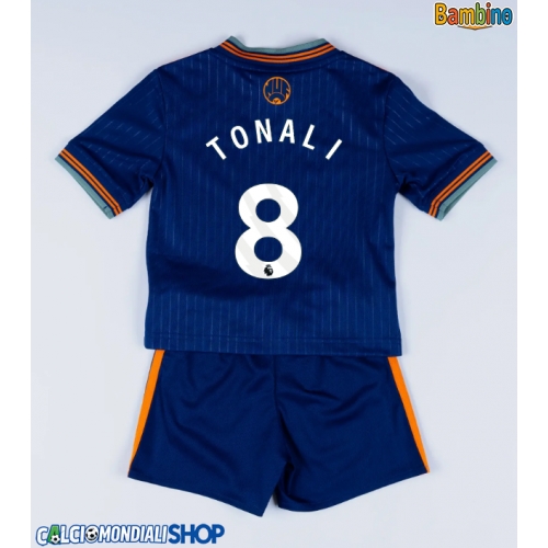 Maglie da calcio Newcastle United Sandro Tonali #8 Terza Maglia Bambino 2025-26 Manica Corta + Pantaloni corti)